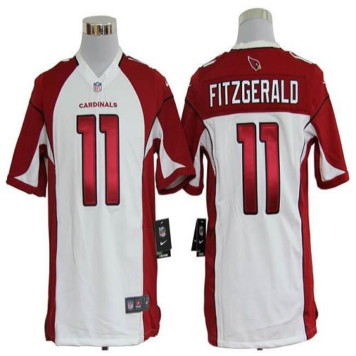 NFL West Arizona Cardinals 11 Larry Fitzgerald Men's White Game Jersey